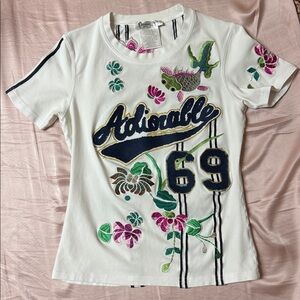 2003 Dior adiorable 69 white shirt by John Galliano white chicks fish lotus